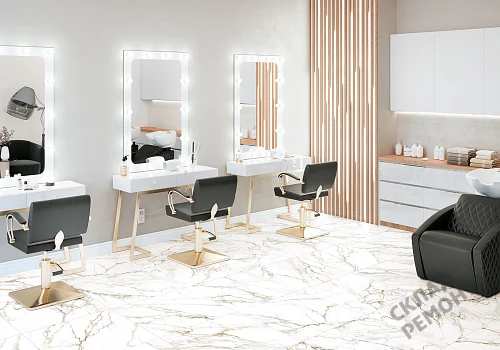 Фото Керамогранит матовый Alma Ceramica Тренди GFU04TRD04R белый 600*600*9 – купить в Нижнем Новгороде: цена, описание, фото. Интернет-магазин 3